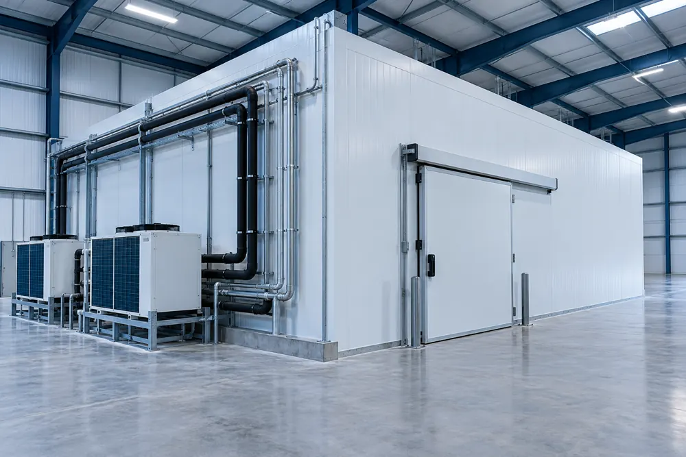 Cold Room Installation in a commercial refrigeration setting
